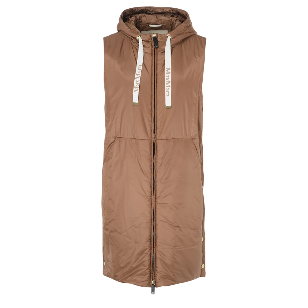 Max Mara Gewatteerde Camel Gilet Brown Dames