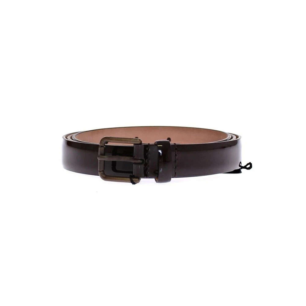 Dolce & Gabbana Logo Leren Riem voor Vrouwen Brown Dames