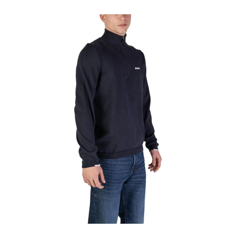 Hugo Boss Katoenmix cardigan met elastaan Blue Heren