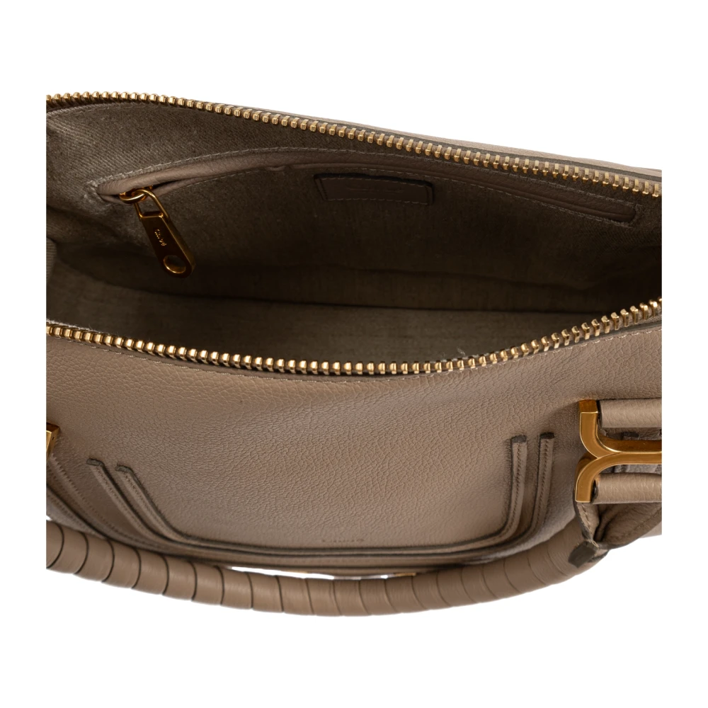 Chloé Handtas Marcie Dubbel Medium Beige Dames