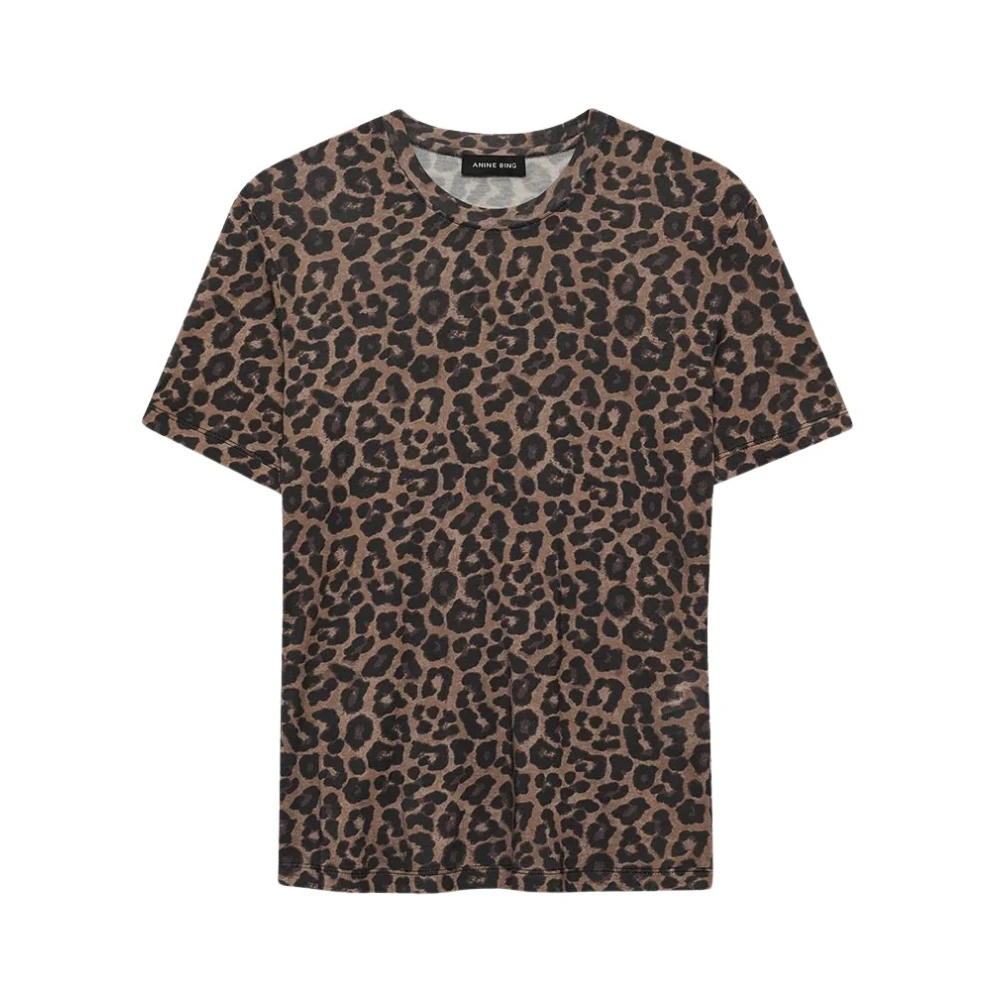 Anine Bing Women's Brown T-Shirts, S, Sylvie Tee