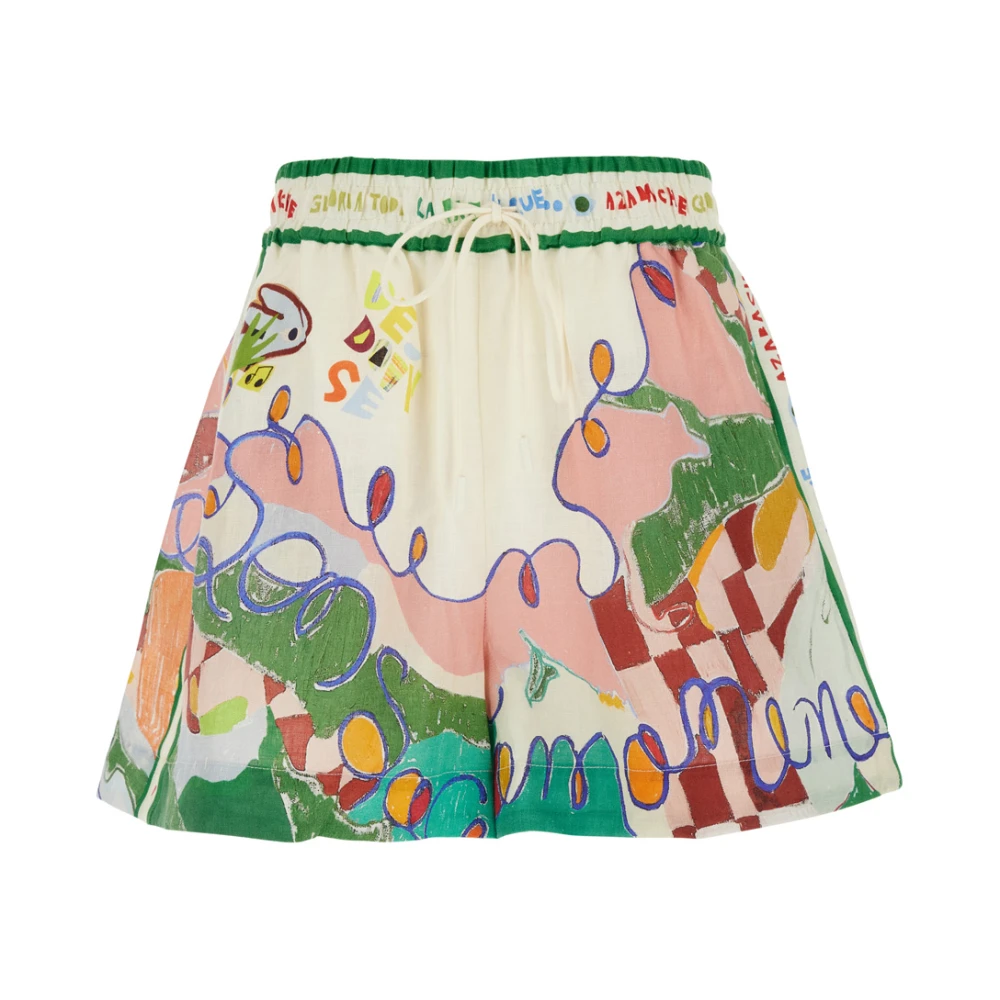 Alemais Multicolor linnen shorts met bedrukt motief Multicolor Dames