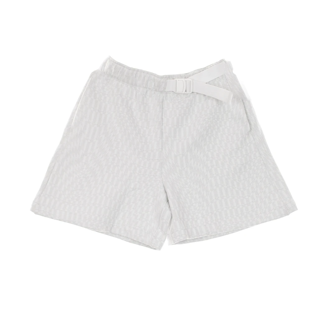 Nike Women's White Training Shorts, L, Geometric Knit Shorts