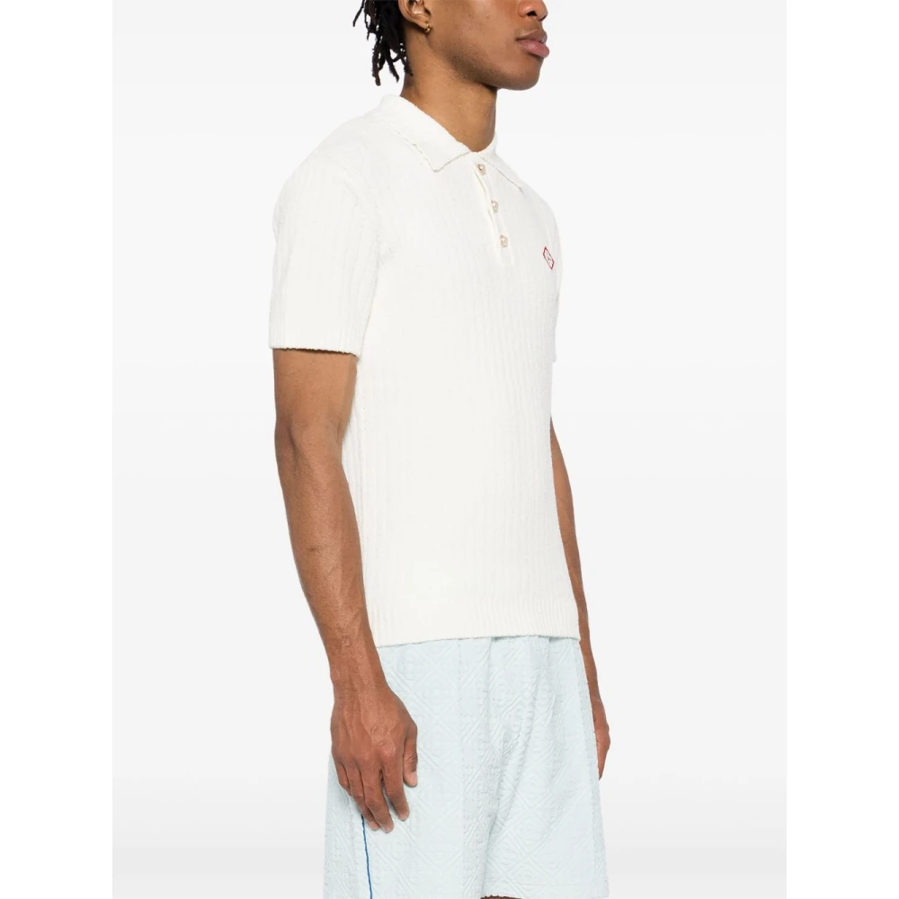 Casablanca Witte Polo Shirts en Polos White Heren