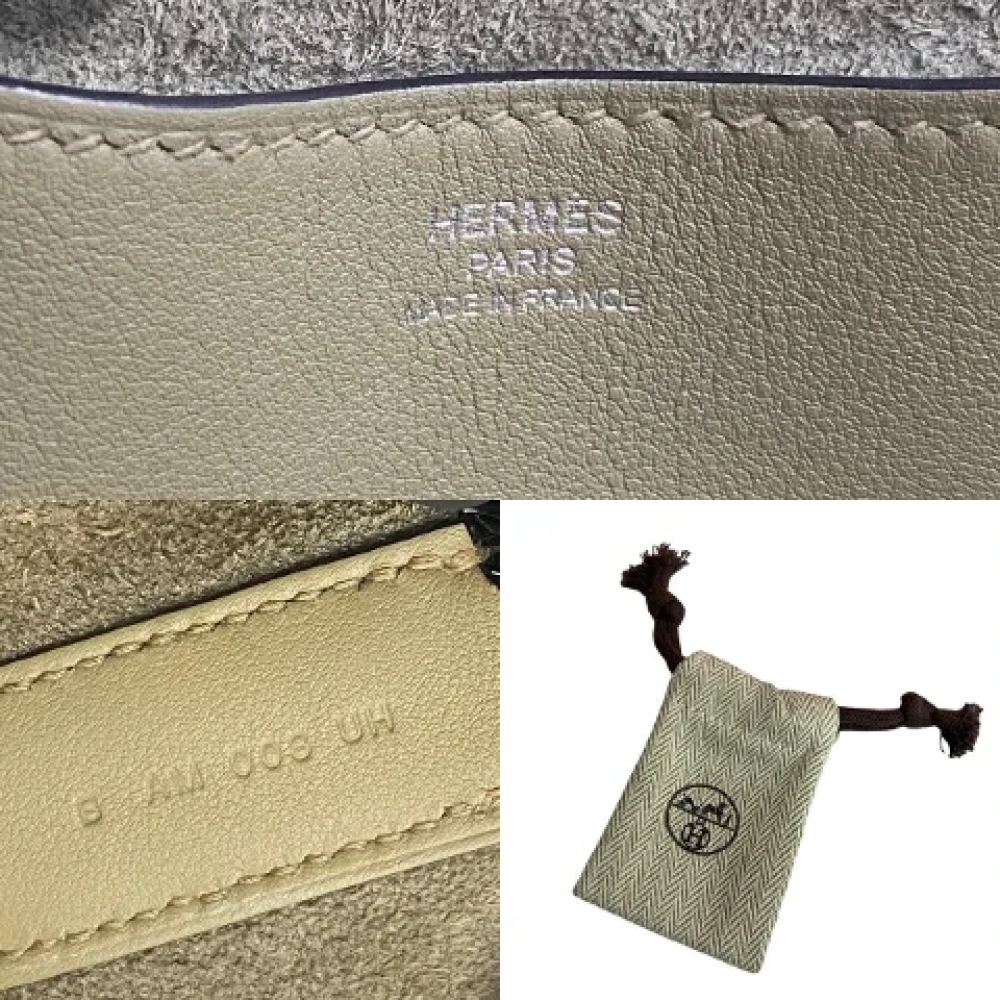 Hermès Vintage Pre-owned Leather handbags Beige Dames
