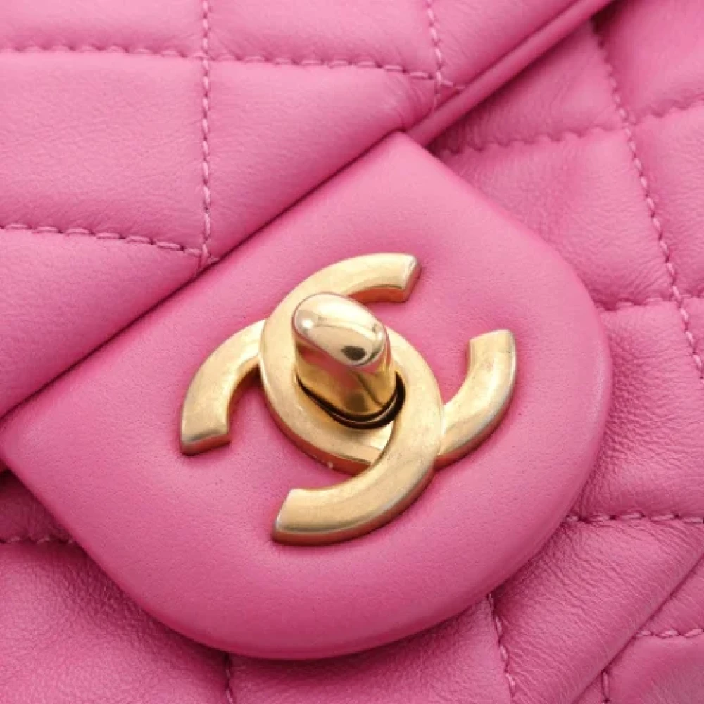 Chanel Vintage Pre-owned Leather chanel-bags Pink Dames