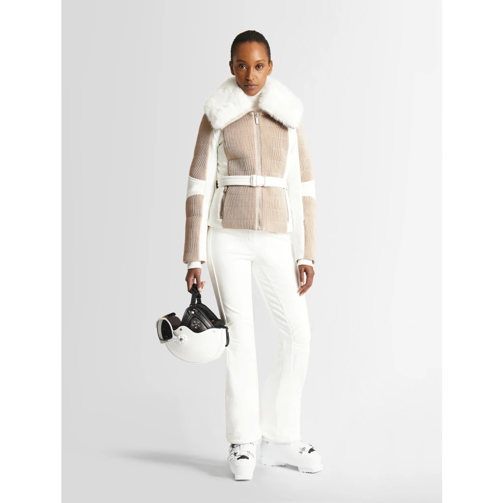 Fusalp Ski Jas Gitu Couture Stijl Beige Dames