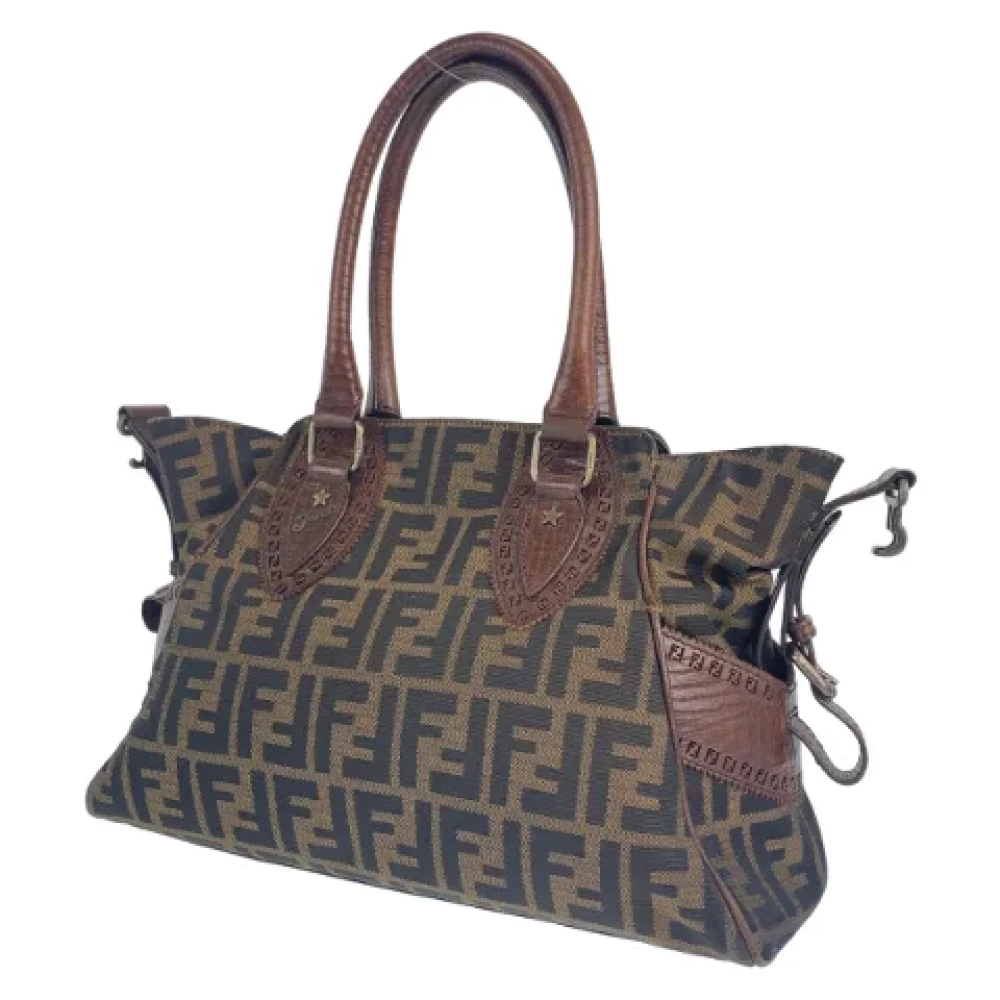 Fendi Vintage Pre-owned Canvas fendi-bags Brown Dames