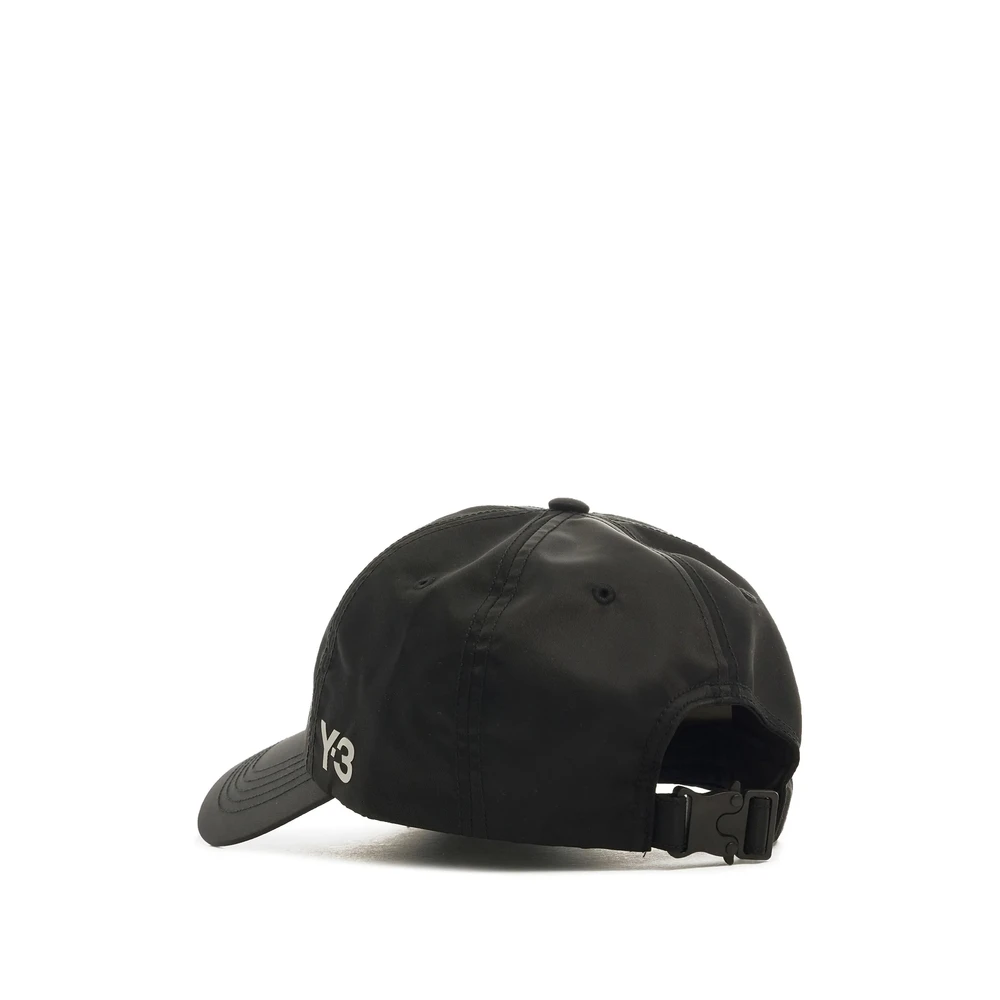 Y-3 Zwarte Verstelbare Band Gebogen Klep Pet Black Dames