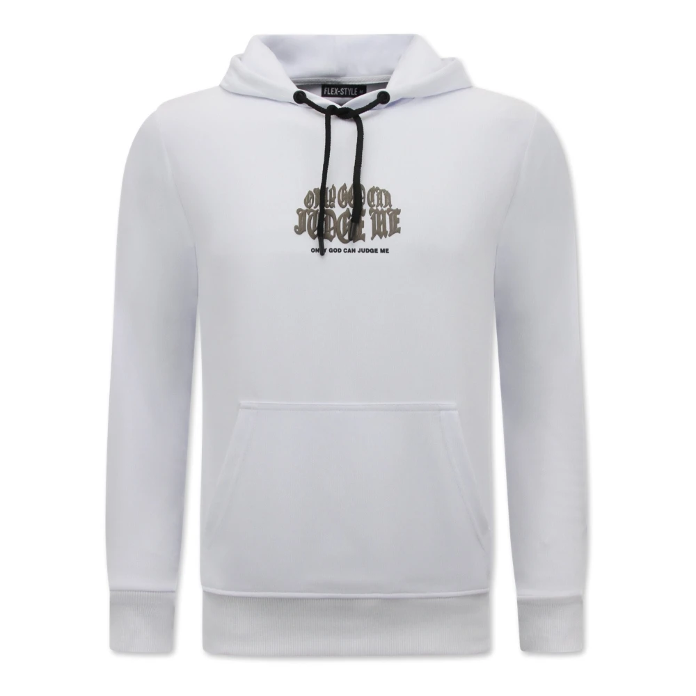 True Rise Tupac Legend Sweater - 2Pac Hoodie för män White, Herr