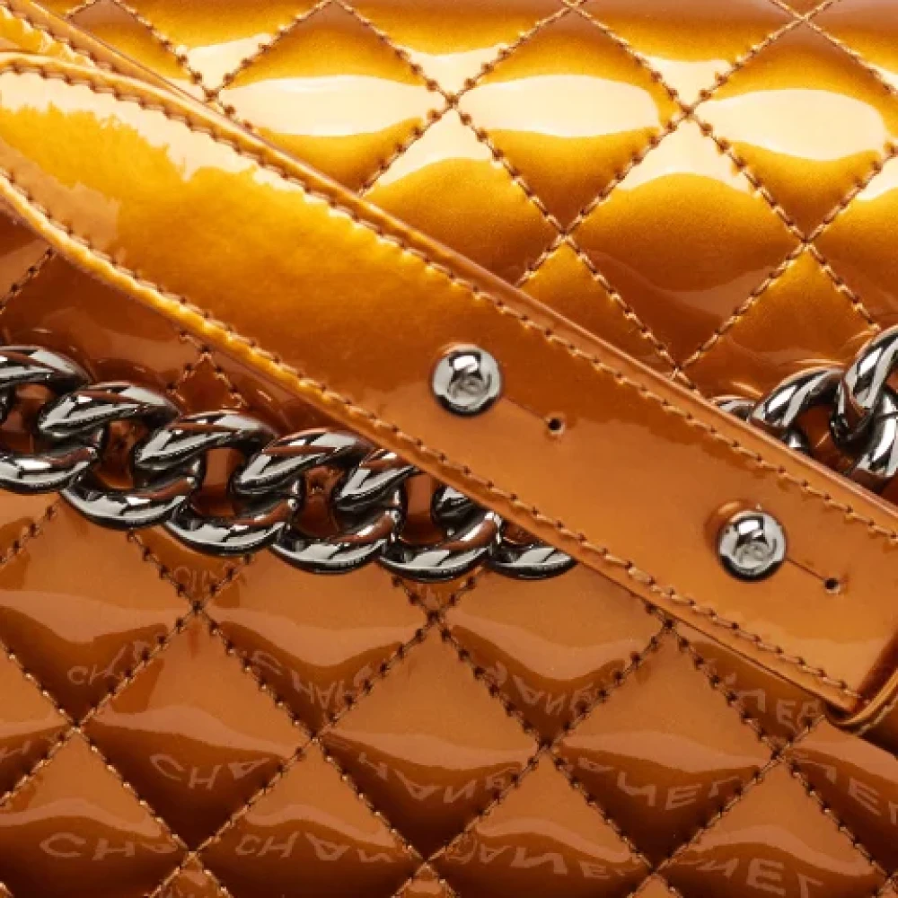 Chanel Vintage Pre-owned Leather chanel-bags Orange Dames