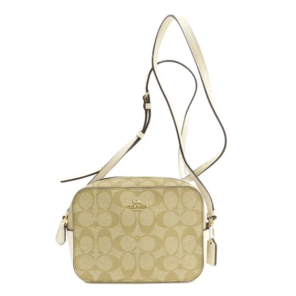 Coach Pre-owned Canvas shoulder-bags Beige Dames