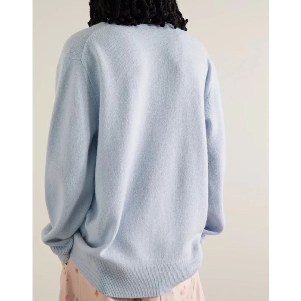 Acne Studios Dusty Blue Wool Cashmere Sweater Blue Heren