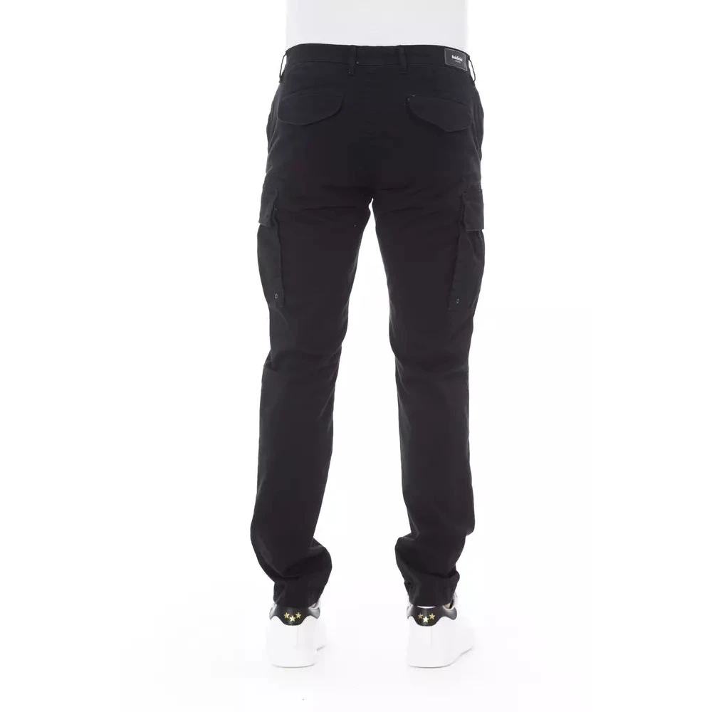 Baldinini Zwarte Cargo Broek Stretch Katoenmix Black Heren