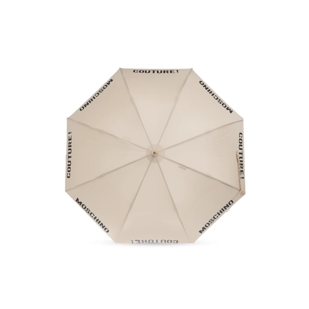 Moschino Paraplu met logo Beige Unisex