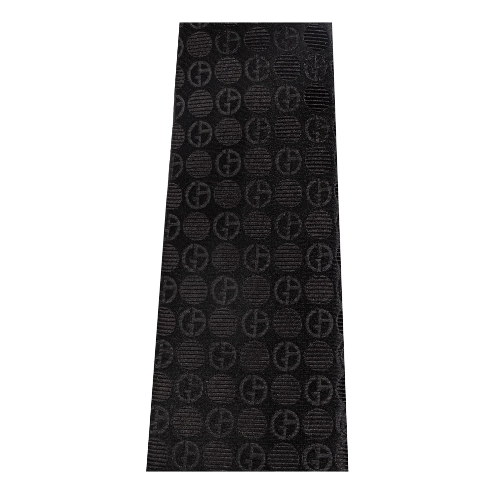 Giorgio Armani Zijden stropdas Black Heren
