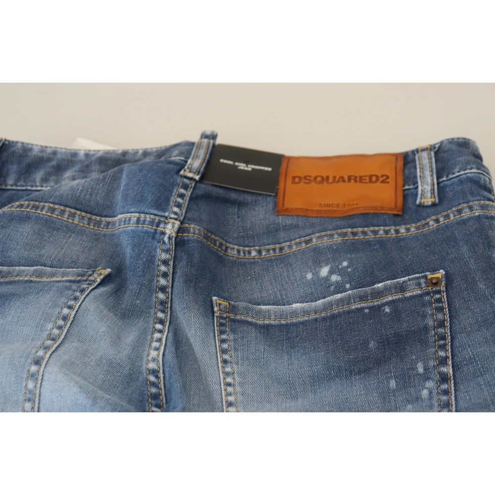 Dsquared2 Blauwe Cropped Denim Jeans Blue Dames