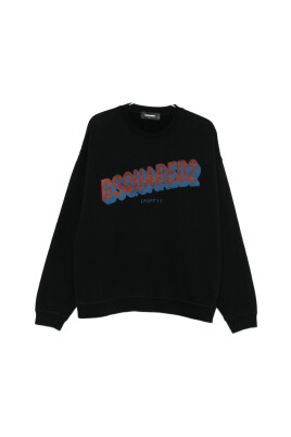 sweatshirt-en-coton-noir-a-col-rond