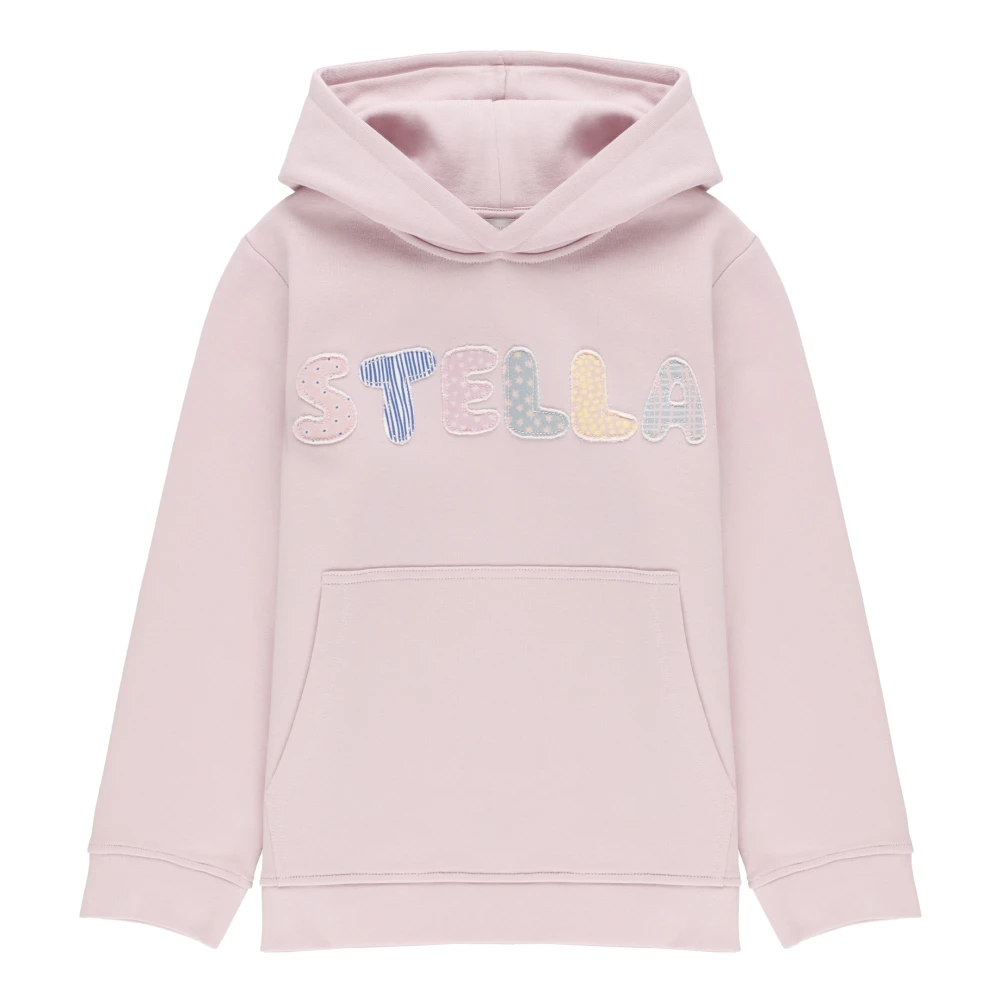 Stella Mccartney Girls Pink Cotton Hoodie With Logo - Kids Sweatshirts - 3 Y - Kids