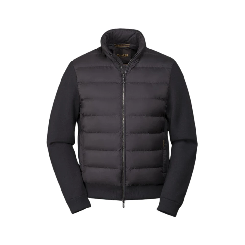 Moorer Men's Black Down Jackets, 2XL, Lanzi Bomber Jacket