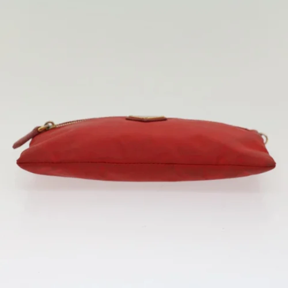 Prada Vintage Pre-owned Nylon pouches Red Dames