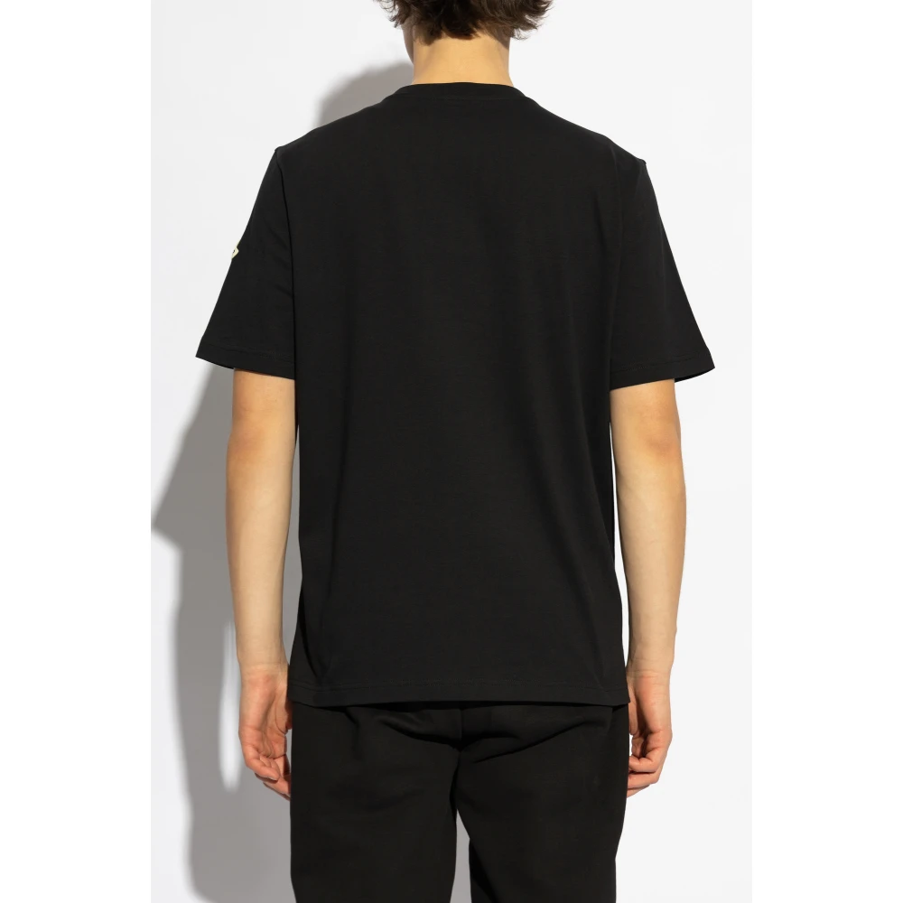 Moncler T-shirt met logo Black Heren