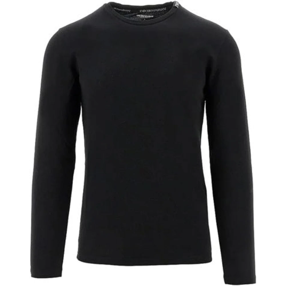 Emporio Armani Herren Schwarz Strickwaren, K, Sgröße: