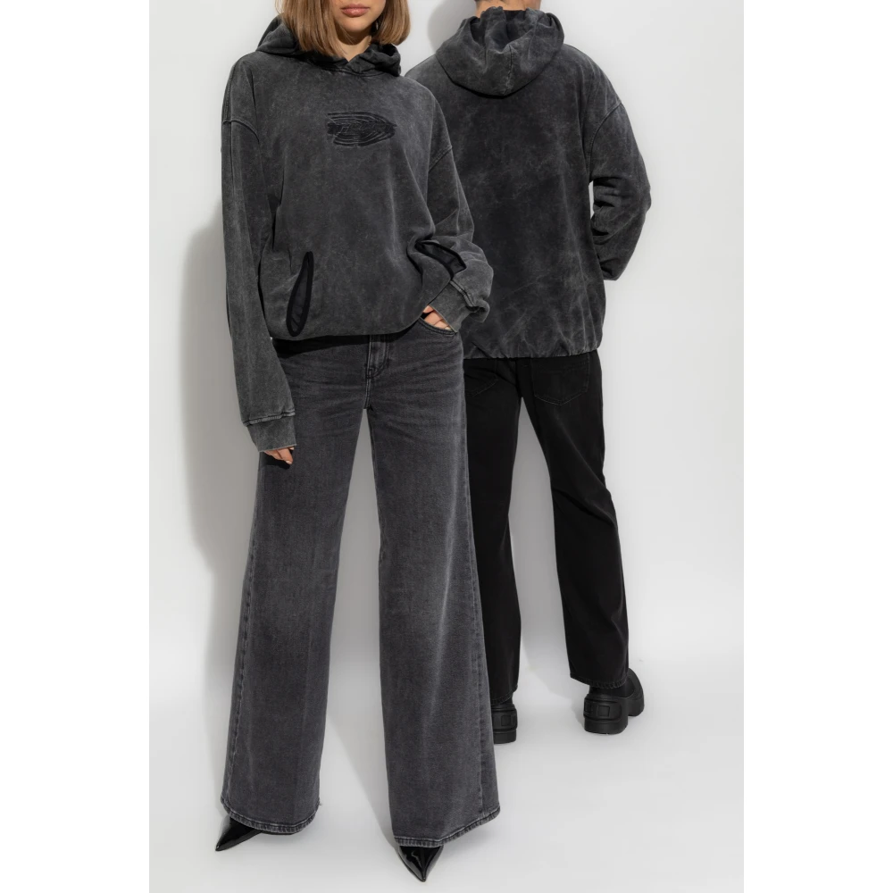 Diesel Sweatshirt S-Boxstic-Hood Gray Unisex