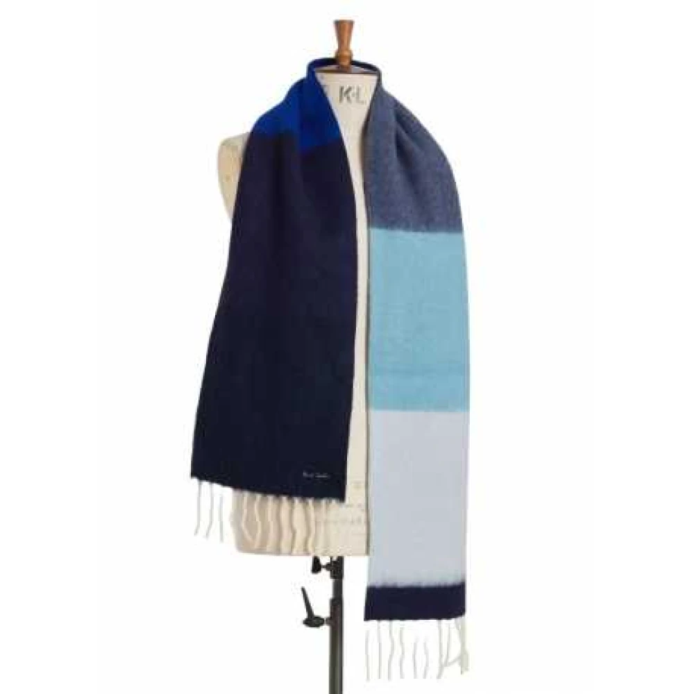 Paul Smith Graad Blauwe Dikke Sjaal Unisex Multicolor Unisex