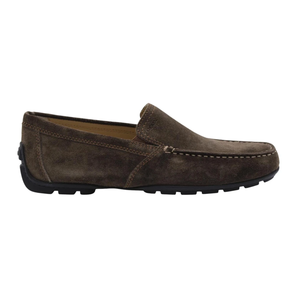 Geox Men's Brown Classic Leather Moccasin Shoes