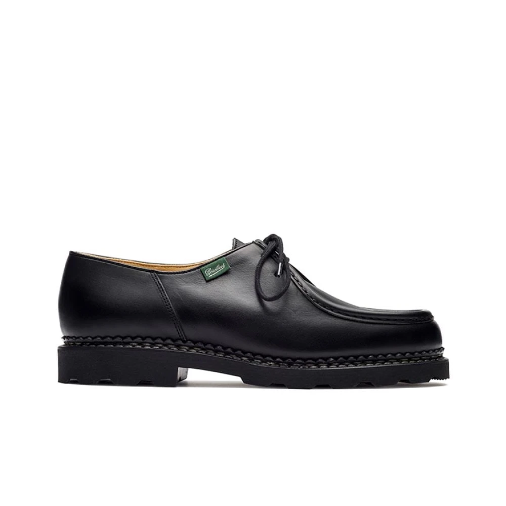 Paraboot Black Laced Shoes, Male, 9 Uk, Michael Marche Ii