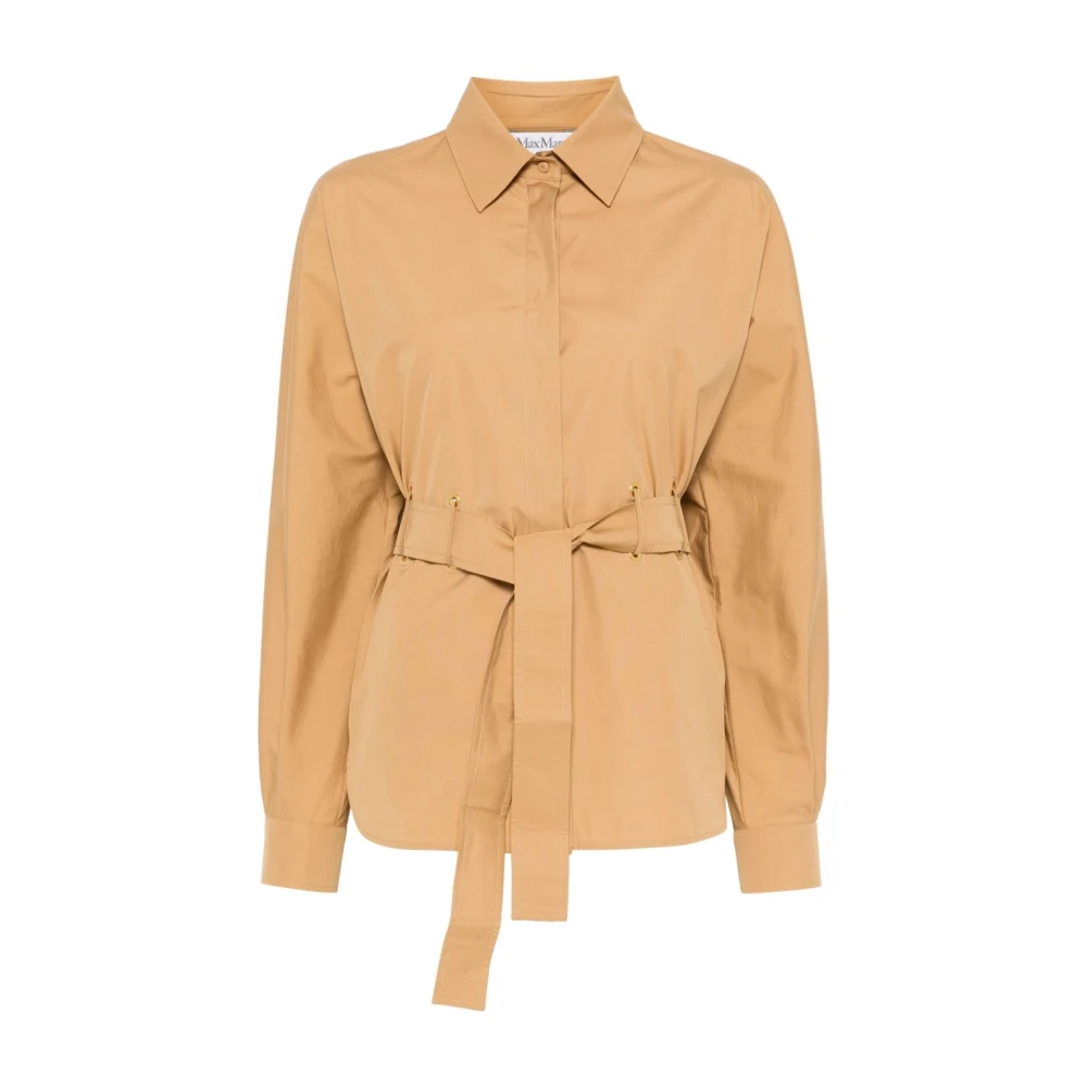 Max Mara Bruine Blouse Dameskleding Brown Dames