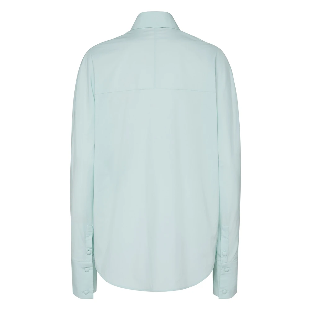 MVP wardrobe Sweetheart Neckline Cotton Shirt Green Dames