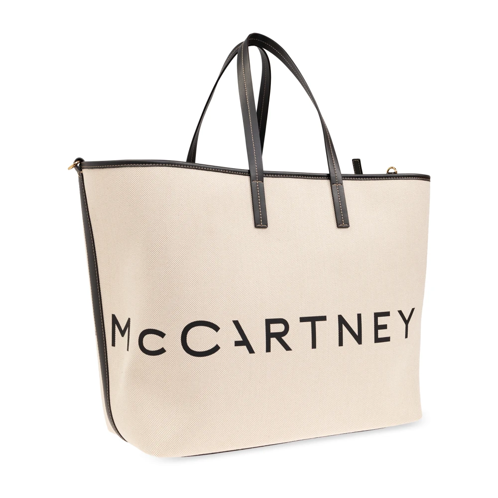 Stella Mccartney Shopper tas met logo Beige Dames