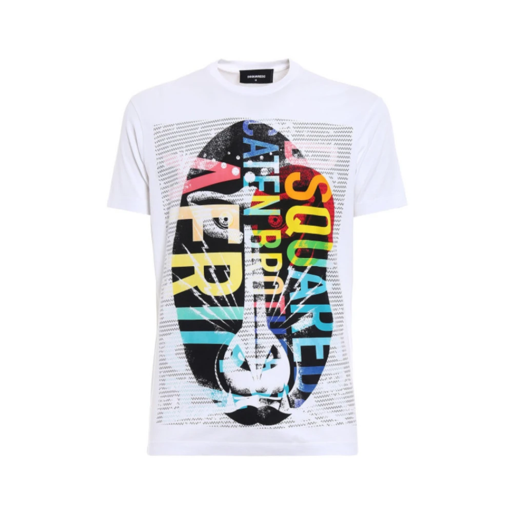 Dsquared2 Men's Multicolor T-Shirts, S, Chic White T-Shirt