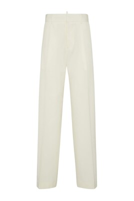 pantalon-blanc-en-laine-logo-metallique