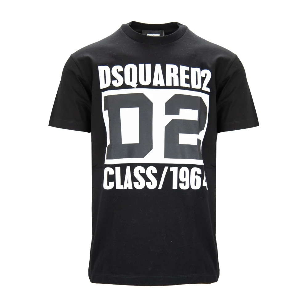 Dsquared2 Men's Black Graphic Print Cotton T-Shirt
