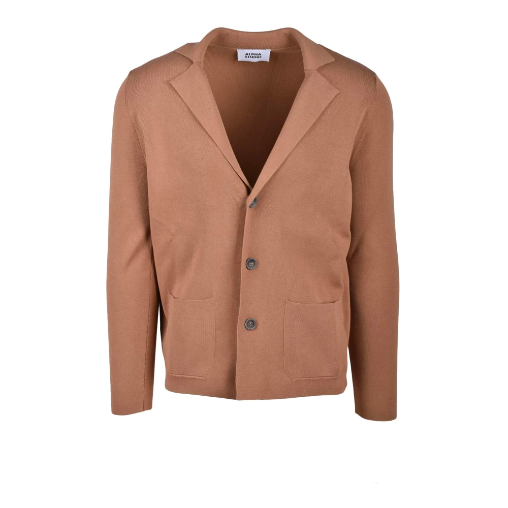 Alpha Studio Katoen Polyester Jas Brown Heren