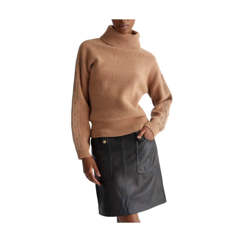 Liu Jo Stijlvolle Gebreide Top Brown Dames