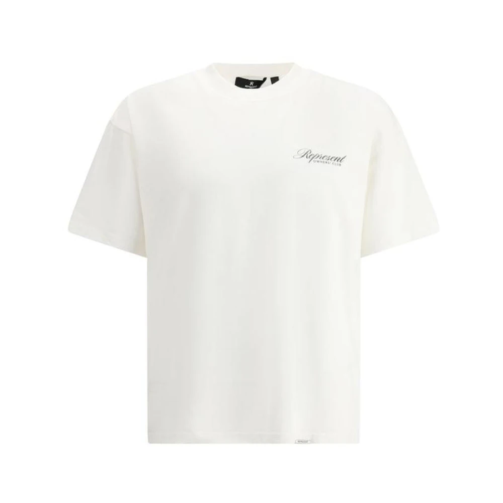 Represent Monochrome Katoenen Tee met Iconisch Monogram White Heren