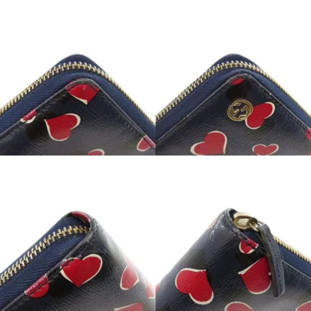 Gucci Vintage Pre-owned Leather wallets Blue Dames
