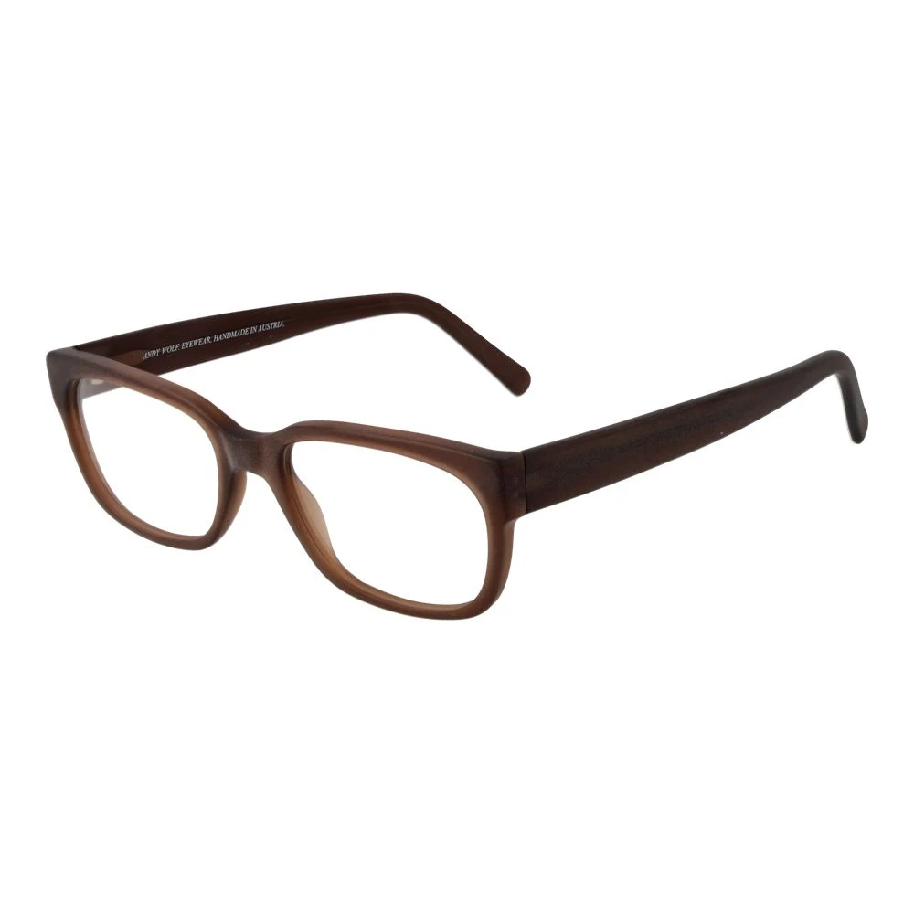 Andy Wolf Unisex Brown Glasses, One Size, Rectangle Optical Frames