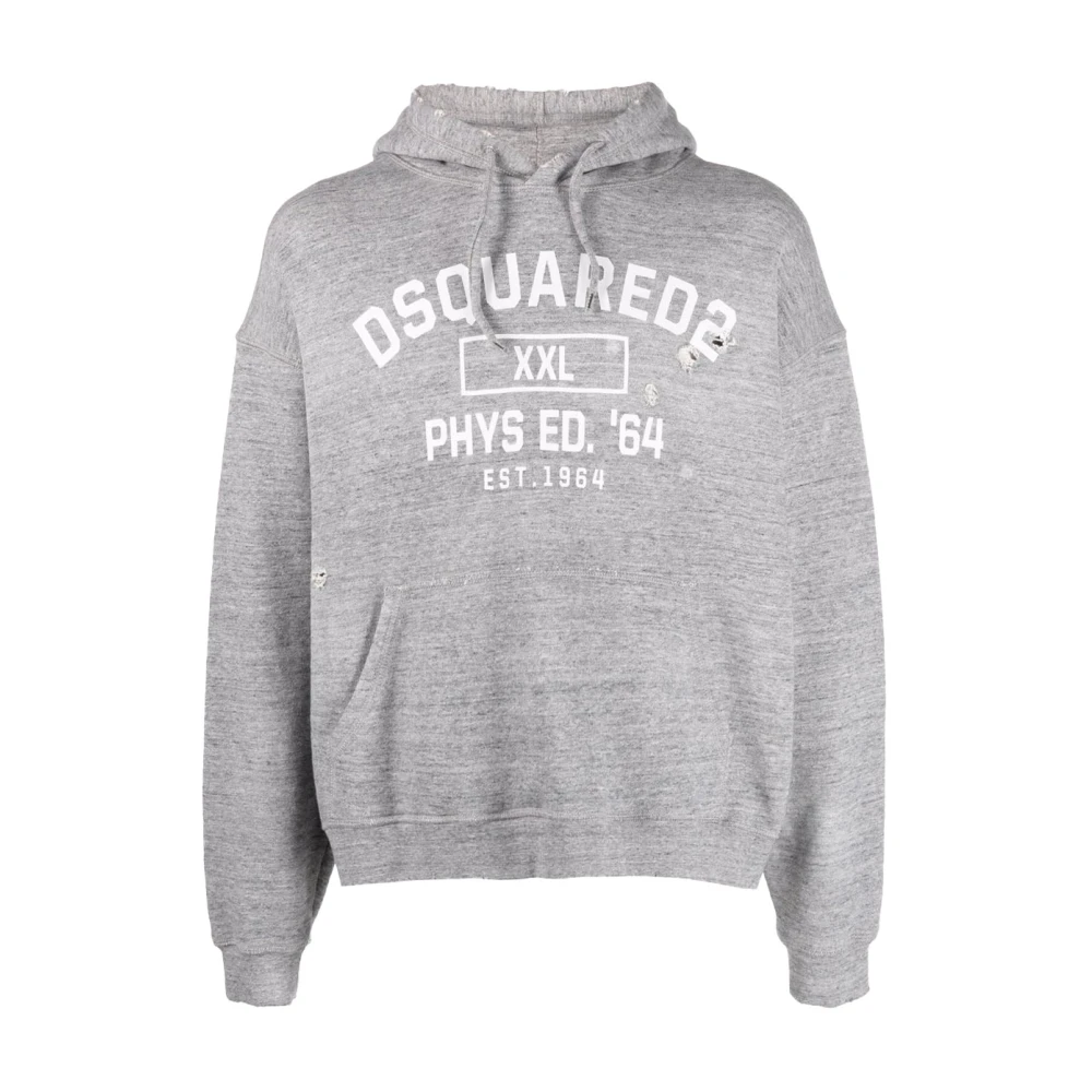 Dsquared2 Men's Gray Oversized Hoodie Sweatshirt