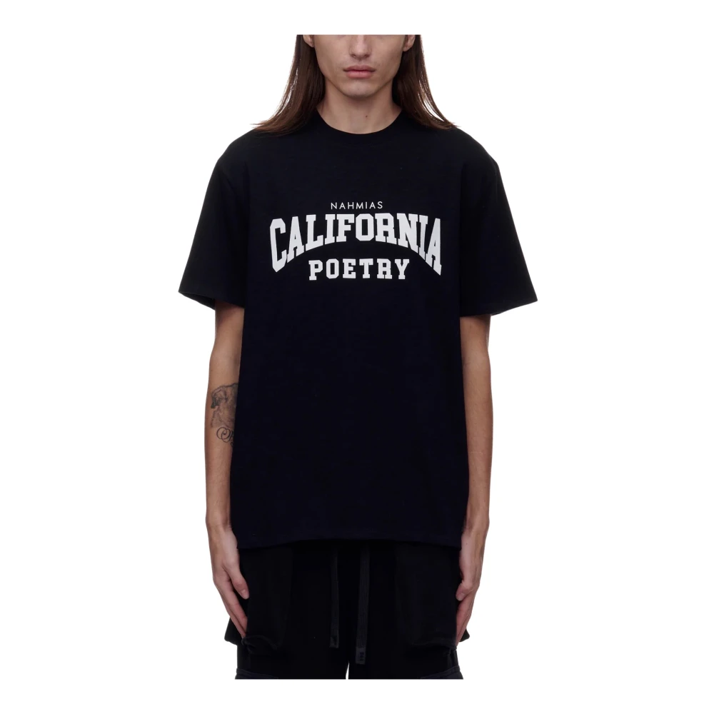 Nahmias California Poetry Varsity T-Shirt Black Heren