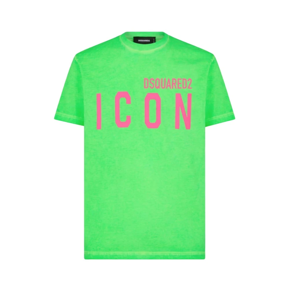 Dsquared2 Icon Logo T-shirt Roze Green Heren