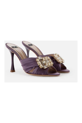 Jeweled Satin Sandal