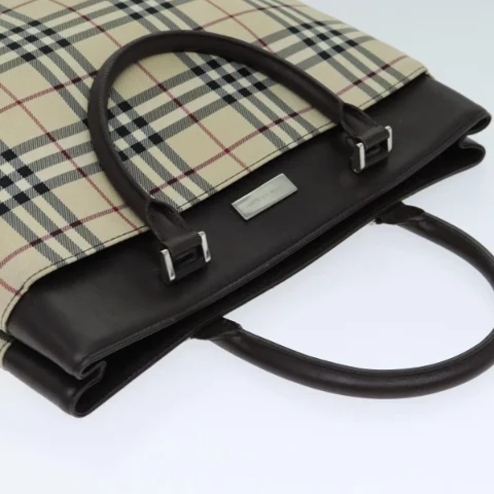 Burberry Vintage Pre-owned Canvas handbags Beige Dames