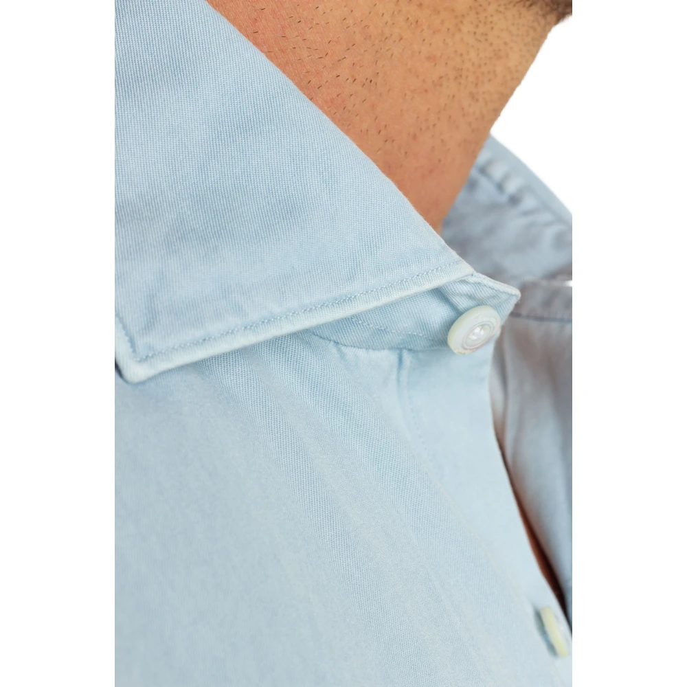 Finamore Denim Overhemd Sartorial Comfort Blue Heren