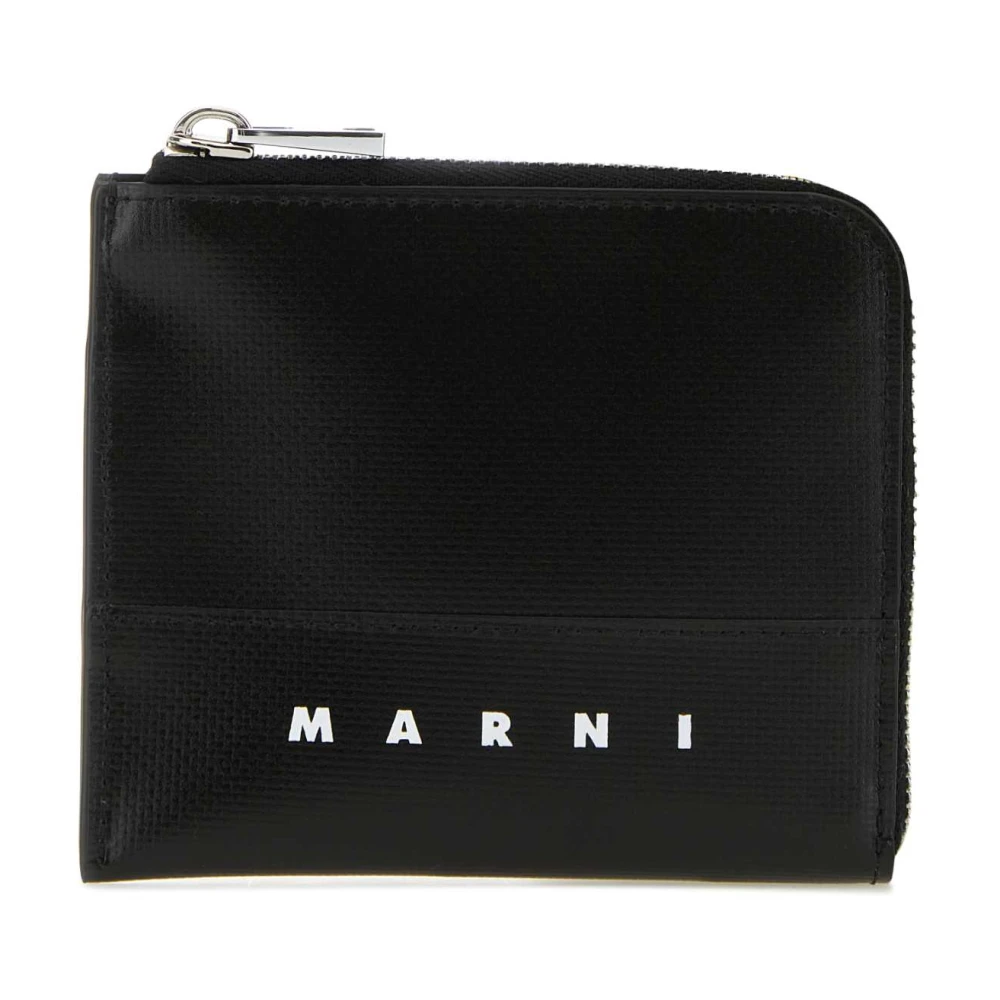 Marni Zwarte polyester portemonnee Black Heren