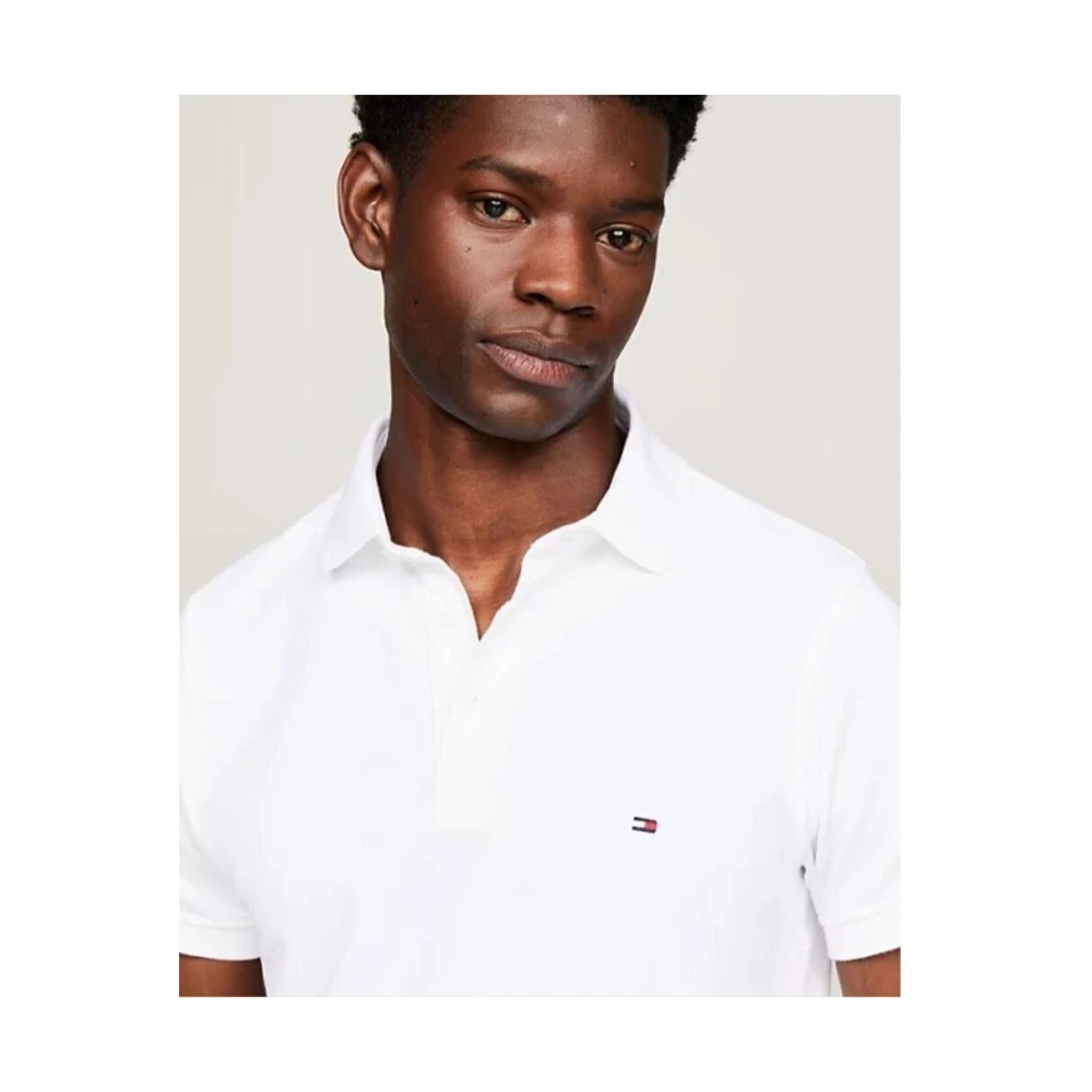Tommy Jeans Witte Slim Fit Polo White Heren